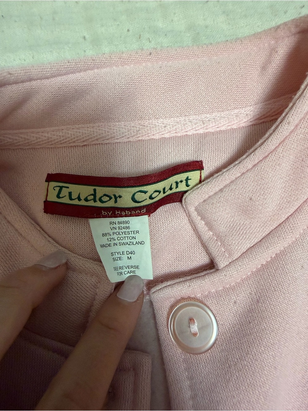 Light Pink Women's Button-Up Jacket - Picture 6 of 7